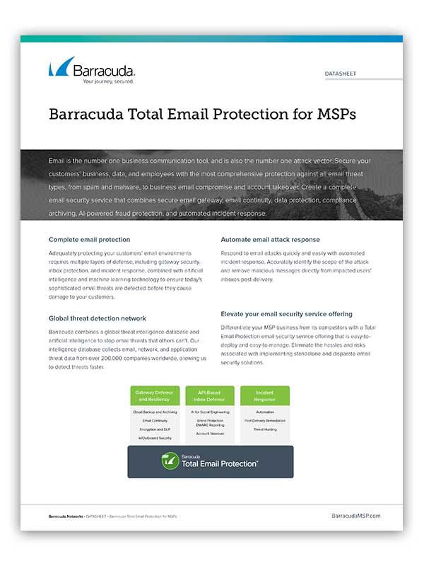 Barracuda Total Email Protection for MSPs