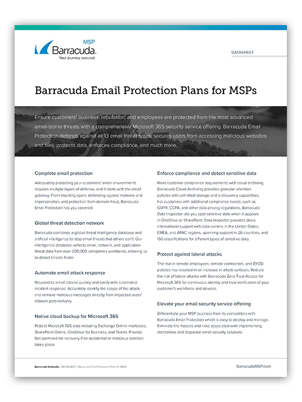 Barracuda Email Protection Overview for MSPs