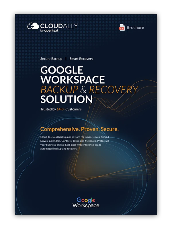 CloudAlly Google Workspace Brochure