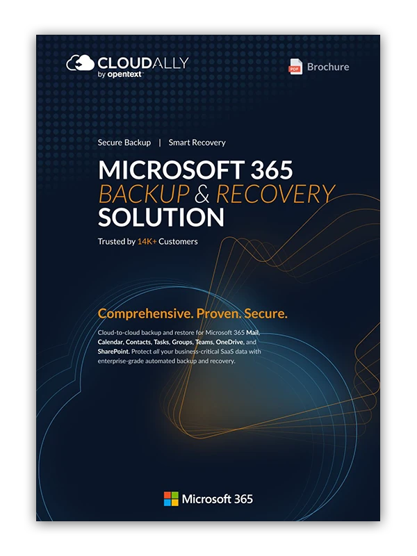 CloudAlly Microsoft 365 Brochure